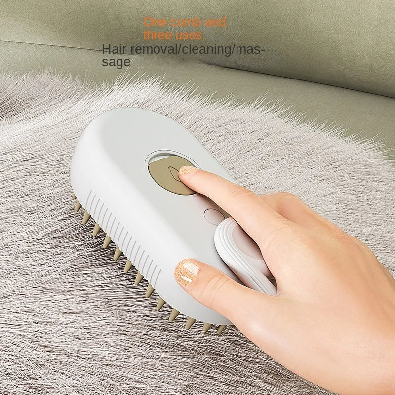 3-in-1 Steam Pet Grooming Brush