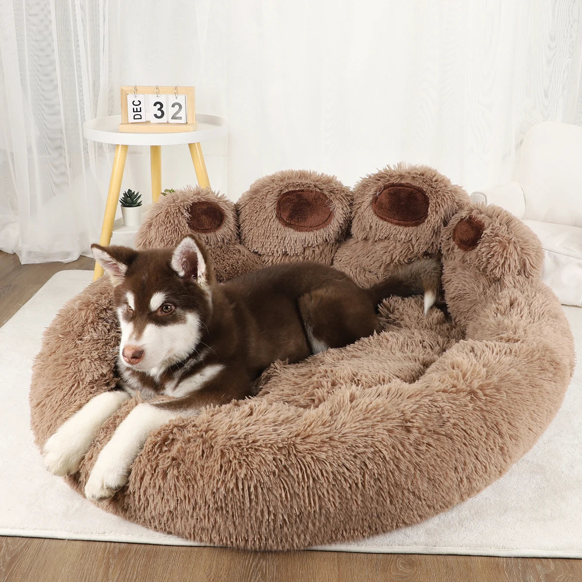 Ultra-Cozy Fluffy Dog Bed – Plush Comfort for Pets of All Sizes