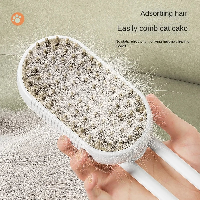 3-in-1 Steam Pet Grooming Brush