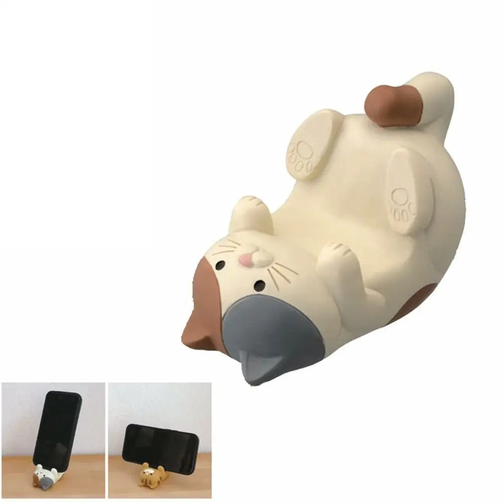 Cat Resin Phone Stand – Multi-Functional Desk Organizer