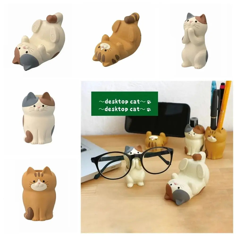 Cat Resin Phone Stand – Multi-Functional Desk Organizer