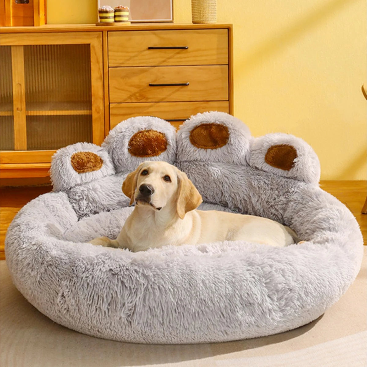 Ultra-Cozy Fluffy Dog Bed – Plush Comfort for Pets of All Sizes