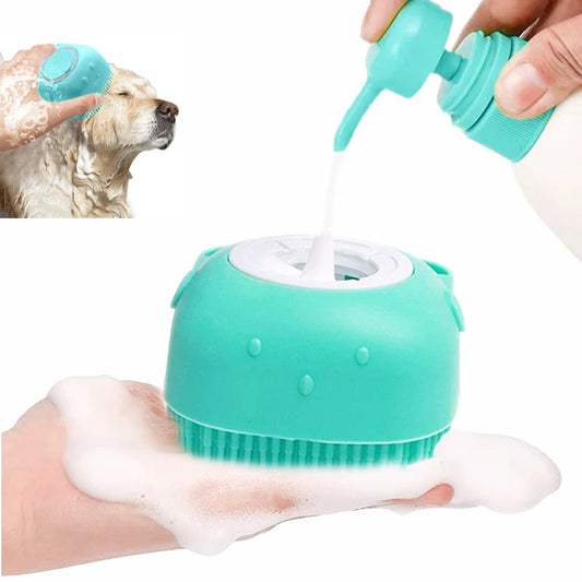 2-in-1 Silicone Pet Bathing Brush